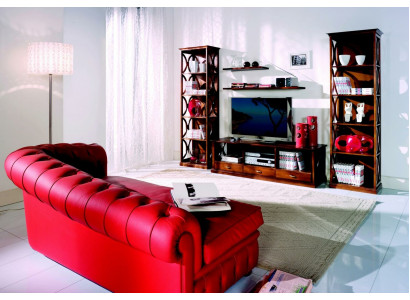 Luxe 5-delige set voor woonkamer tv-meubel 2 boekenplanken 2 planken meubelplanken