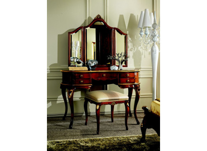 Luxe 3-delige set kaptafel kruk spiegel slaapkamer Italiaanse meubels Nieuw