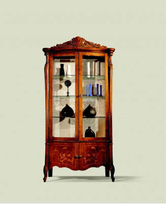 Meubels Klassieke vitrine Antieke stijl Barok Rococo Glazen vitrine Woonkamer Hout