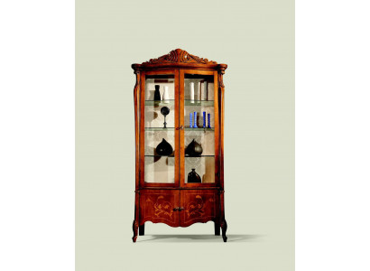 Meubels Klassieke vitrine Antieke stijl Barok Rococo Glazen vitrine Woonkamer Hout