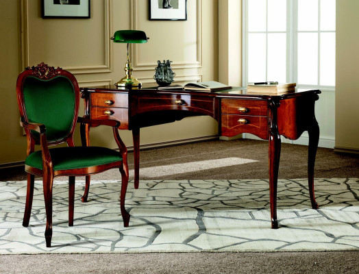 Schrijftafel barok rococo tafel 2-delige set garnituur Italiaanse meubels.