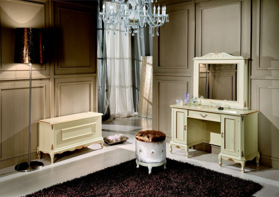 Kaptafel Italiaanse stijl meubels dressoir slaapkamer barok rococo kruk nieuw.