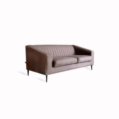 Bankstel 2-zits Bruin Banken Zitkamer Modern Ontwerp Bekleding Stof Elegant