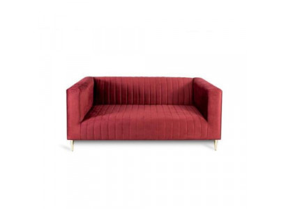 Bankstel 2-zits roze woonkamer modern design luxe houten meubels gestoffeerd stof nieuw