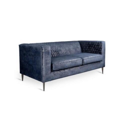 Sofa 2 zits Blauw Elegant Modern Luxe Design Houten Meubels Bekledingsstof Nieuw