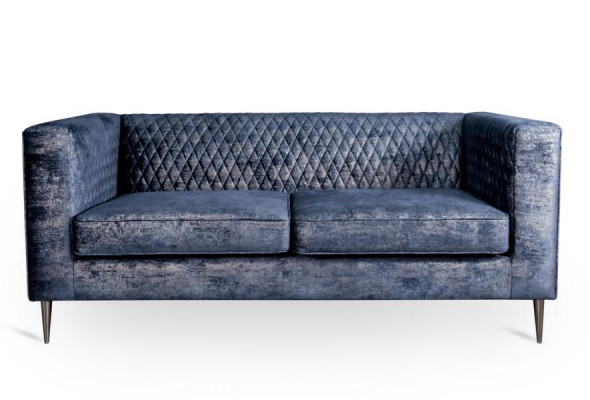 Sofa 2 zits Blauw Elegant Modern Luxe Design Houten Meubels Bekledingsstof Nieuw