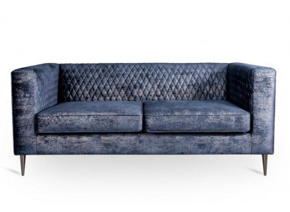 Sofa 2 zits Blauw Elegant Modern Luxe Design Houten Meubels Bekledingsstof Nieuw
