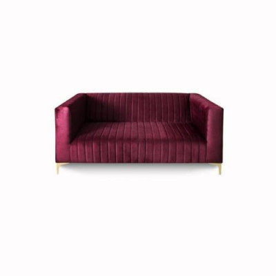 Stijlvolle mega comfortabele 2-zitsbank in paars wordt een lichte blikvanger in uw interieur.