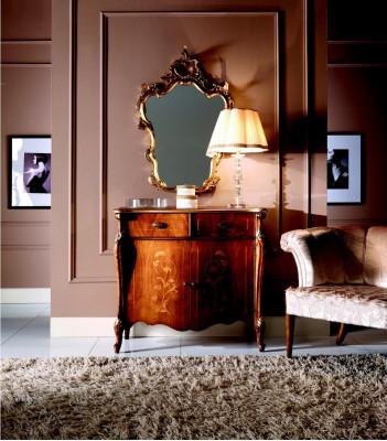 Luxe meubilair stijl barok 2-delig set dressoir met spiegel Luxe hout Italiaans