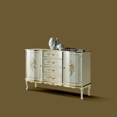 Luxe dressoir kast Italiaans houten meubelontwerp sideboard console.