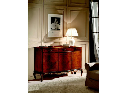 Stuur luxe Italiaanse houten meubels dressoir Italiaanse woonkamer.