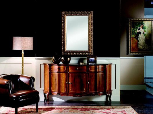 Stuur houten luxe Italiaanse meubels 2-delige set meubelstijl barok commode.