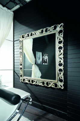 Spiegel Houten lijst Wandspiegel Klassieke designer spiegel 192x112 Hout xxl groot