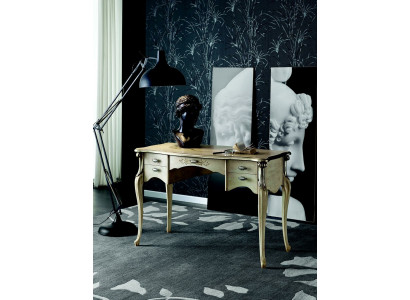 Luxe bureauconsoles Luxe tafel Kantoor meubilair Barok Goud Echt hout