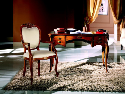 Houten meubels luxe kantoor 2-delige set bureau stoel Italiaanse luxe