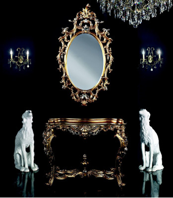 Moderne Grote Luxe Spiegel Wandspiegel Echt Houten Frame Hangspiegel Luxe Meubels