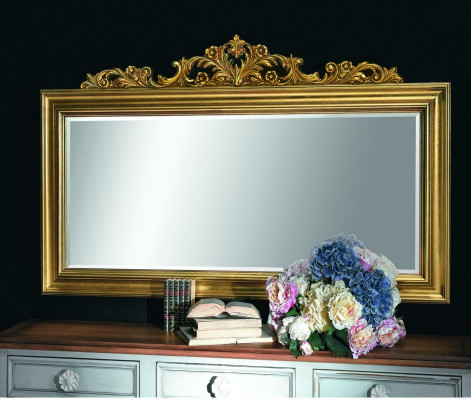 Spiegel houten frame Grote wandspiegel Luxe Klassiek designer Barok Rococo hout