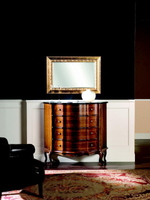 Kaptafel houten meubels barok met spiegel 2-delige set luxe Italiaans.