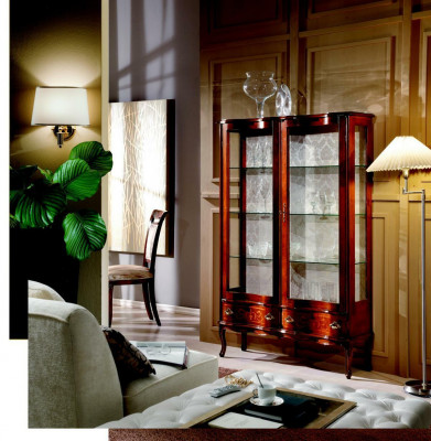 Meubels Klassieke Luxe Vitrine Antieke Stijl Barok Rococo Glazen Kast Woonkamer Nieuw