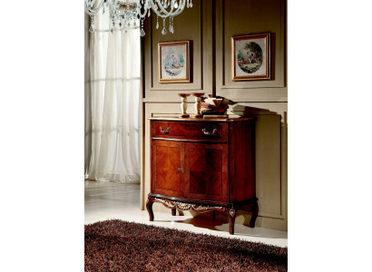 Italiaans houten meubel dressoir kast met 2 deuren en 1 lade
