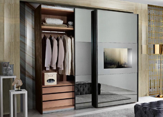 Kast kledingkast zweefdeurkasten Italiaanse meubels slaapkamer nieuw