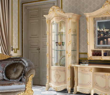 Kasten Dressoir Italiaanse meubels Houten vitrinekast Vitrines Woonkamer
