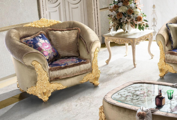 1-zits fauteuil Design Art Deco Stoel Bekleding Club Nieuw Ontspannen Stof Textiel Lounge