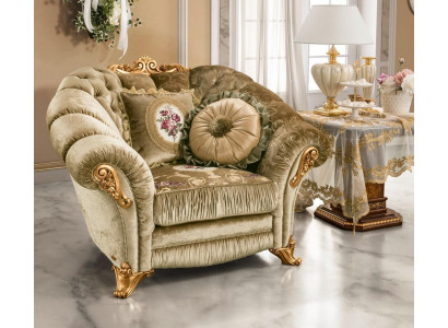 Ontwerper Armstoel Gestoffeerde Bank Zitter Barok Rococo Woonkamer Fauteuil Lounge