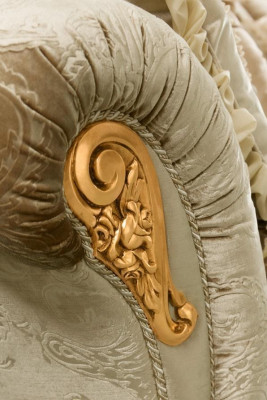 Ontwerper Armstoel Gestoffeerde Bank Zitter Barok Rococo Woonkamer Fauteuil Lounge