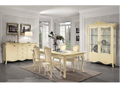 Vitrine Beige Kast Eetkamer Boekenkast Meubels Massief Hout Glazen Kast Nieuw