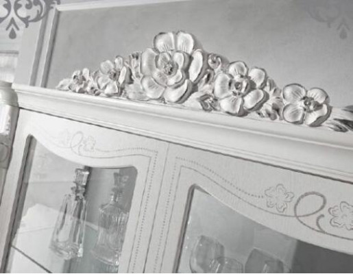Vitrine Wit Glazen Kast Design Klassieke Kast Luxe Houten Meubels Vitrines Nieuw
