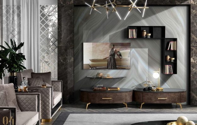 Woonkamer tv-meubel Dressoir tv-kast Tafel Commode Laag tv-meubel Hout Modern Nieuw