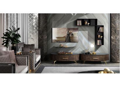 Woonkamer boekenkast set van 4. Design woonkamerkast RTV-zijlaag bord.
