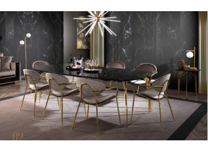 Luxe eettafel Moderne eetkamer Keuken Eettafels Ontwerp tafel Glas 250 cm XXL