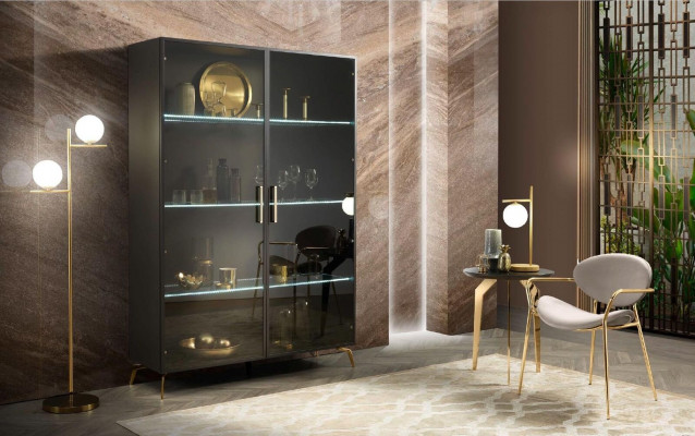 Vitrinekast Vitrinekasten Design Italiaanse meubels Woonkamerkast