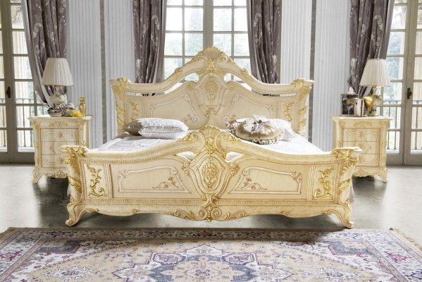 Tweepersoonsbed Bedden Slaapkamer Meubels Massief hout MobilPiu Luxury Bed