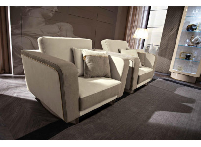 Fauteuil Luxe Design Meubels uit Italië Stoelen Design Textiel Woonkamer Bank Nieuw