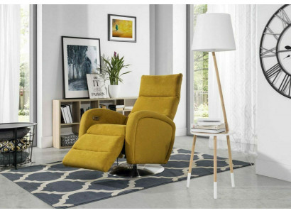 Fauteuil Lounge Designer Stoel Beklede Bank Eenzitter Relax Draaibaar Tv-stof