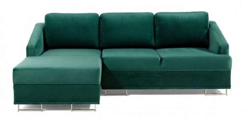 Luxe hoekbank bank - Smaragd groene bank bekleding hoekbank bedfunctie nieuw