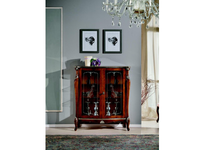 Stuur design meubels luxe houten vitrine in antieke barokstijl Italiaans dressoir.