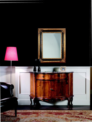 Italiaans meubel dressoir kast bruin design luxe hout stijl barok