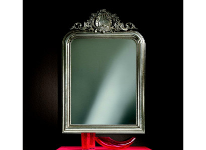 Klassieke designspiegel wandspiegel barok rococo luxe meubelen houten frame zilver