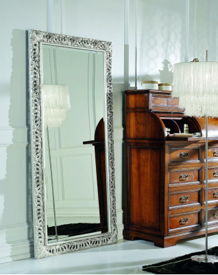 Muurrek decoratie meubels wonen decor barok rococo decor spiegel stand zilver