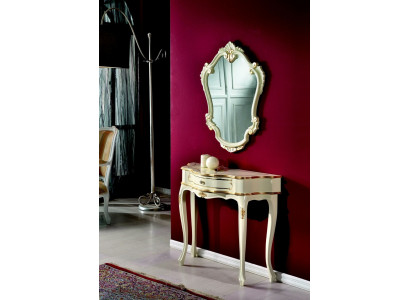 Meubelstijl Barok Luxe consolespiegel Hout Italiaanse tafels.
