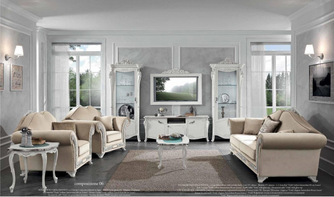 tv Kast Hout tv Vitrine Woonkamer Woonkamer Ontwerp Bizzotto Set 2-delig. Wit