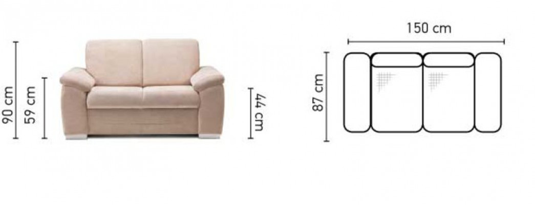 Ontwerp 2-zits Relax Banken Club Lounge Bank Stoffen Bekleding Stof Bankstellen