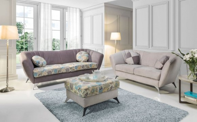 Ontwerp 3-zits Relax Clubbanken Loungebank Stoffen Beklede Bank Stoffen Bankstellen