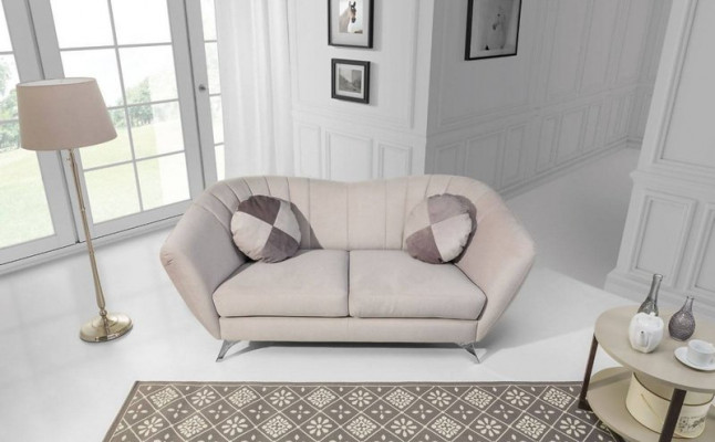 de 2-zitsbank in een elegante en moderne stijl past perfect in elk interieur