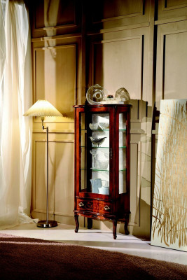 Ontwerper luxe houten vitrinekast Italiaanse meubels Echt houten dressoir Nieuw