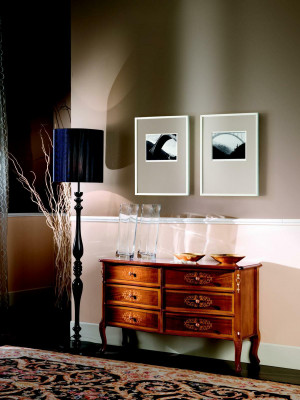 Italiaanse houten commode in barokstijl, dressoir, klassieke meubels, nieuw.
